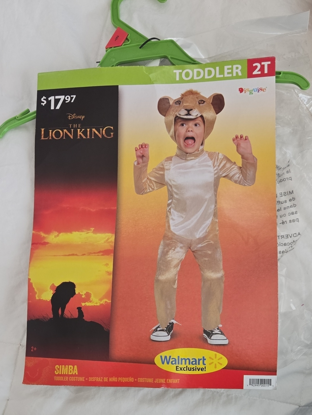 Disney Simba Toddler Costume - Gold New Never Worn
